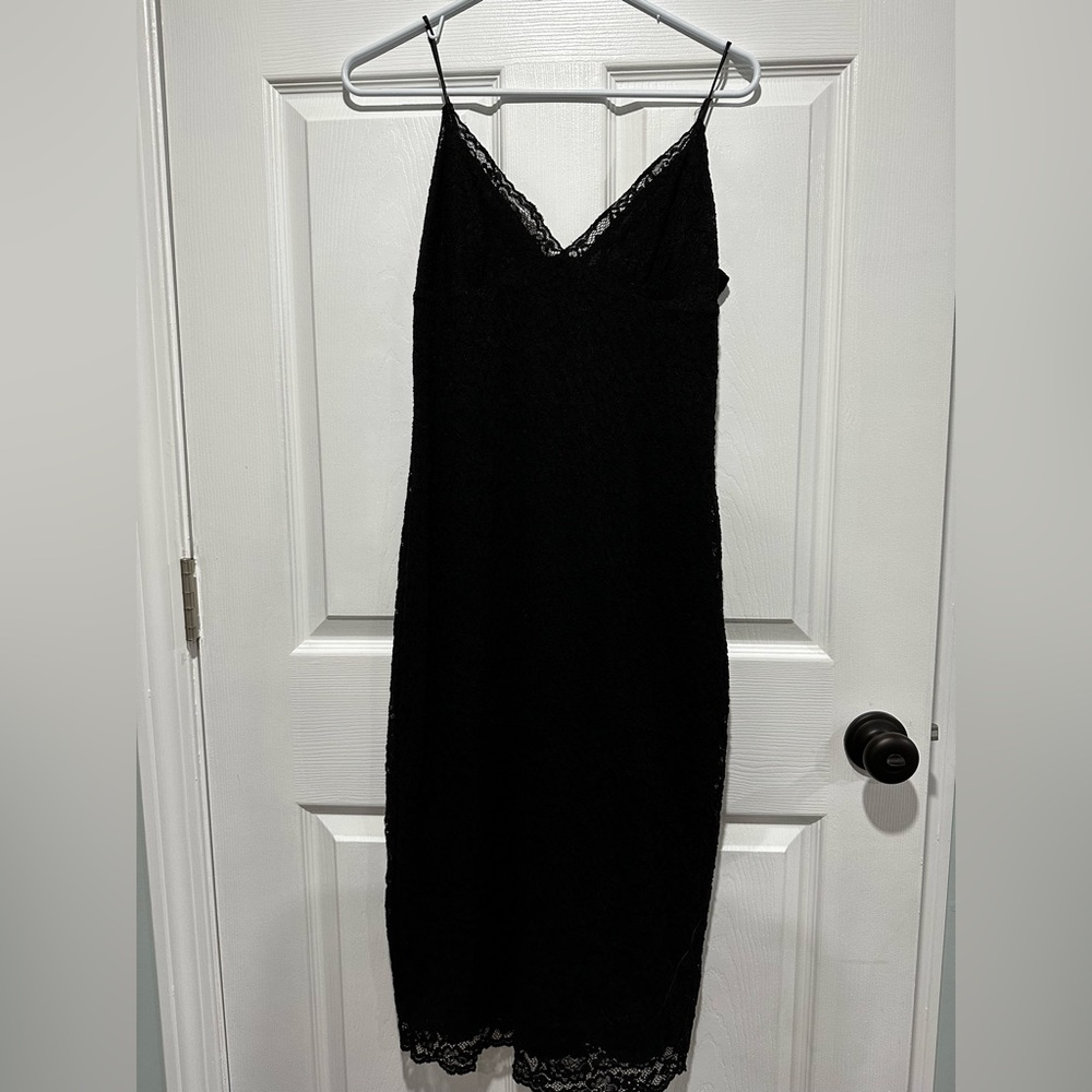 Black lace dress